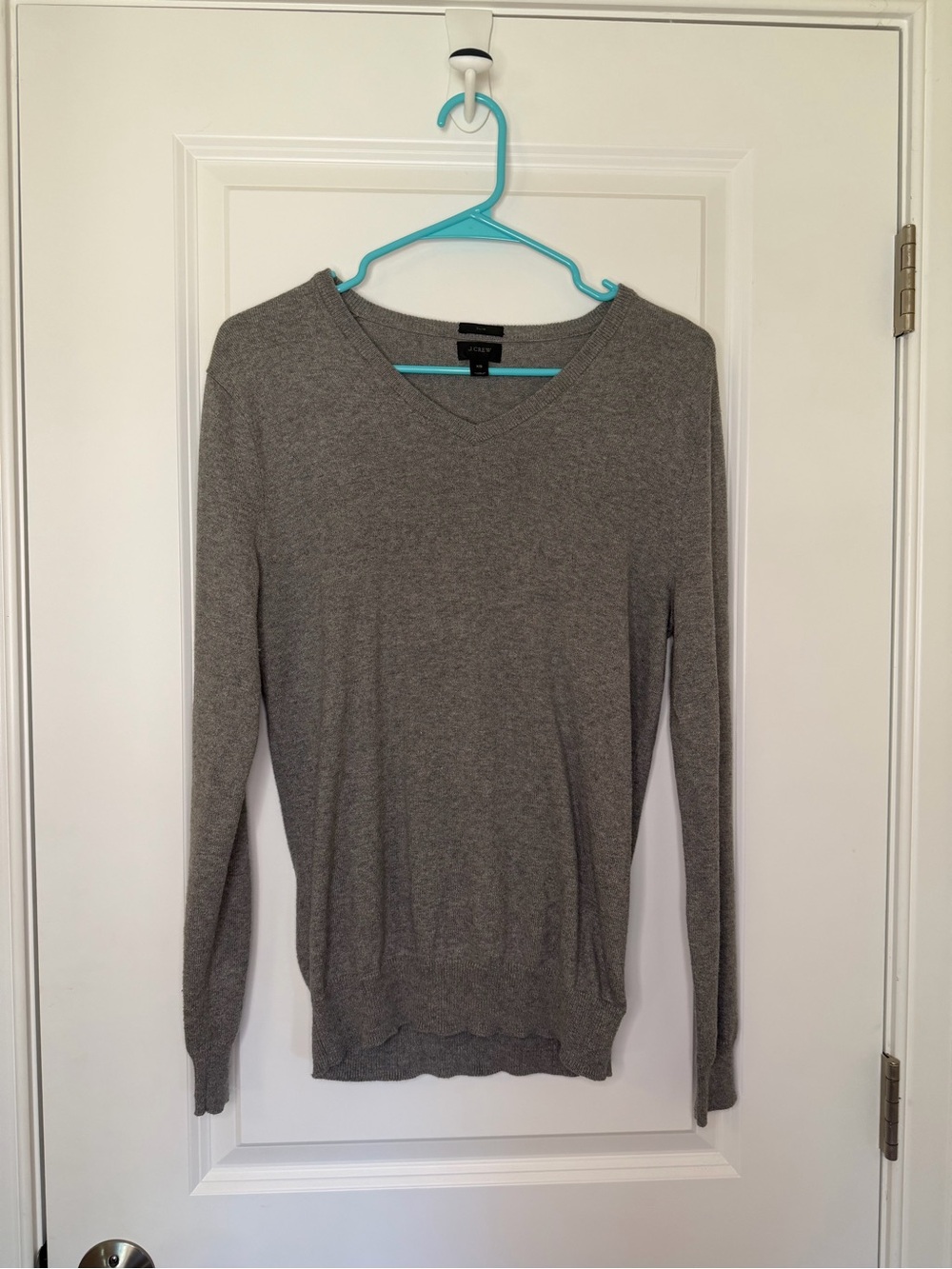 J. Crew Women's Gray V-Neck Lightweight Sweater